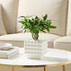 300 Units of Mainstays 6" Ceramic Square Dot White Planter - MSRP $2,994 - Brand New (Lot # BN988202)