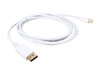 55 Units of 6-Feet 32AWG Mini DisplayPort to Display Cables M-M (White) - MSRP 549$ - Brand New (Lot # CP545763)