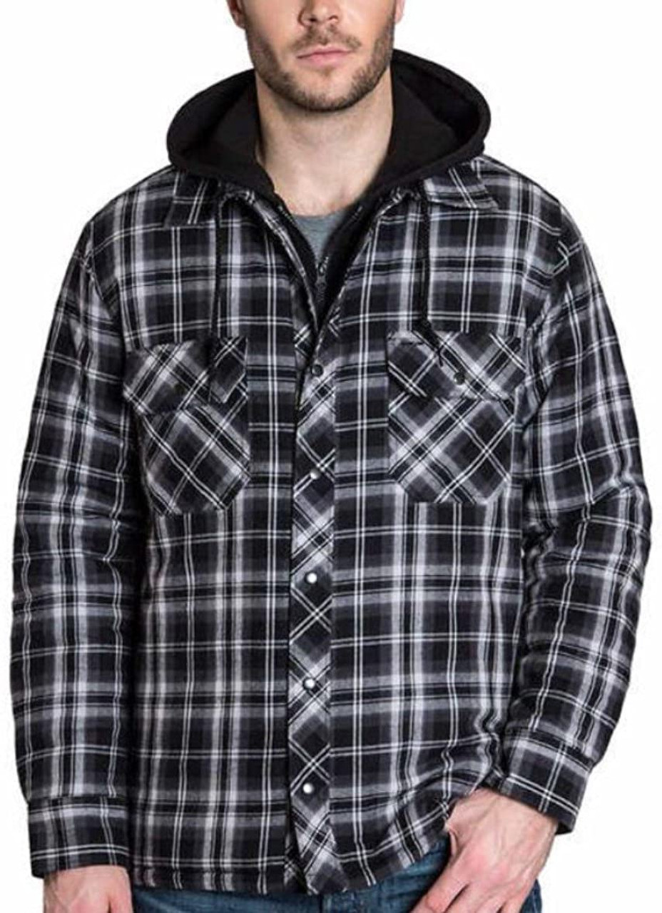 11 Units of The BC Clothing Co Quilted Flannel - 1X - Grey - MSRP 264$ -  Brand New (Lot # CP565232)