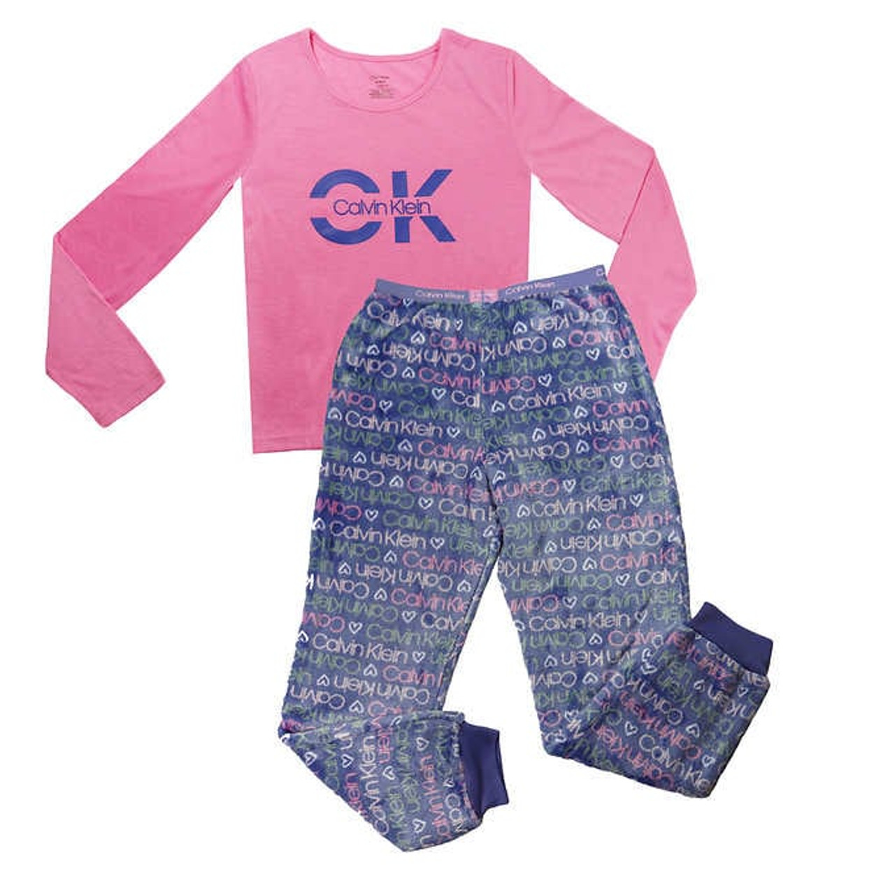 20 Units of Calvin Klein 2 Piece Cozy PJ Set - Pink - Small (6) - MSRP 400$  - Brand New (Lot # CP567308)