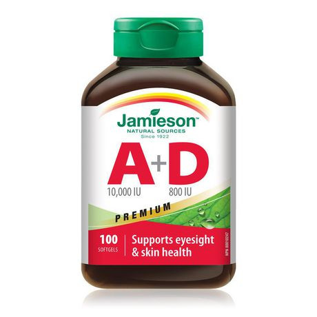36 Units of Jamieson Laboratories Vitamin A 10,000 Iu + D3 800 Iu Softgels - 100ct - Expire 2023/11/30 - MSRP $396 - Brand New (Lot # BN672304)