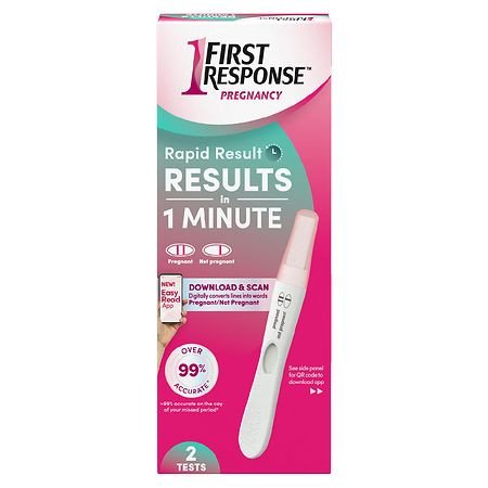 12 Units of First Response Rapid Result Pregnancy Test, 2 Pack Various Expiration Dates -  - MSRP $192 - Like New (Lot # 102-LK6672130)