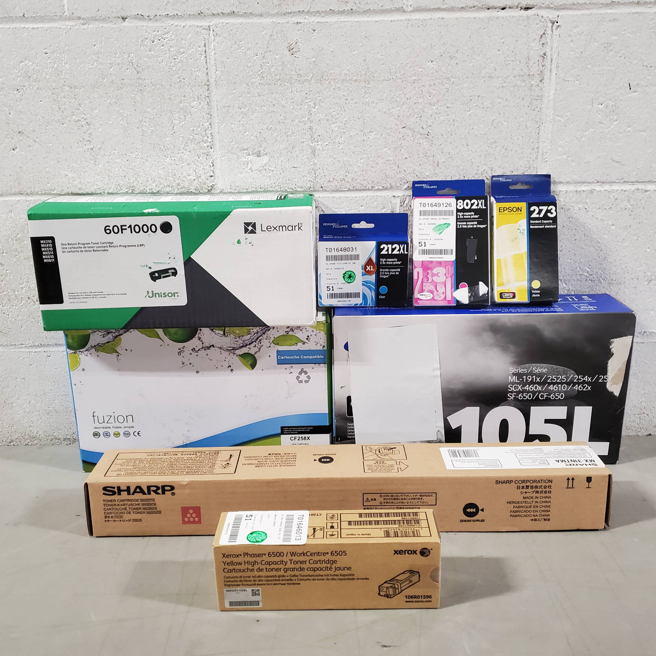 47 Units of Ink & Toners - MSRP $5,614 - Returns (Lot # 680107)