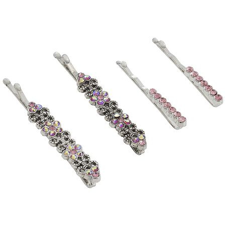 50 Units of Scunci Real Style Fashion Bobby Pins with Rhinestones - 4.0 ea - MSRP $500 - Like New (Lot # LK657307)