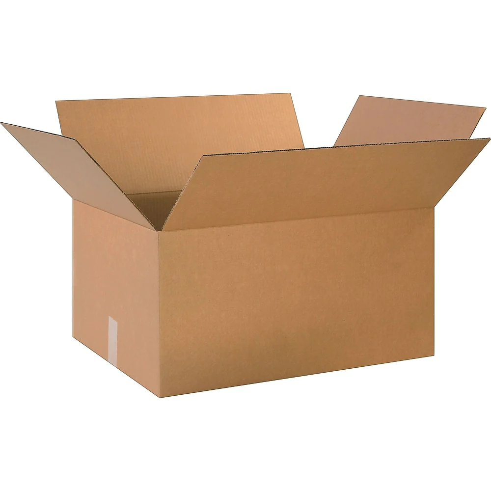 19 units of Staples Corrugated Boxes - 24" L x 18" W x 12" H - 10 Pack - MSRP $642 - Like New (Lot # 706638)