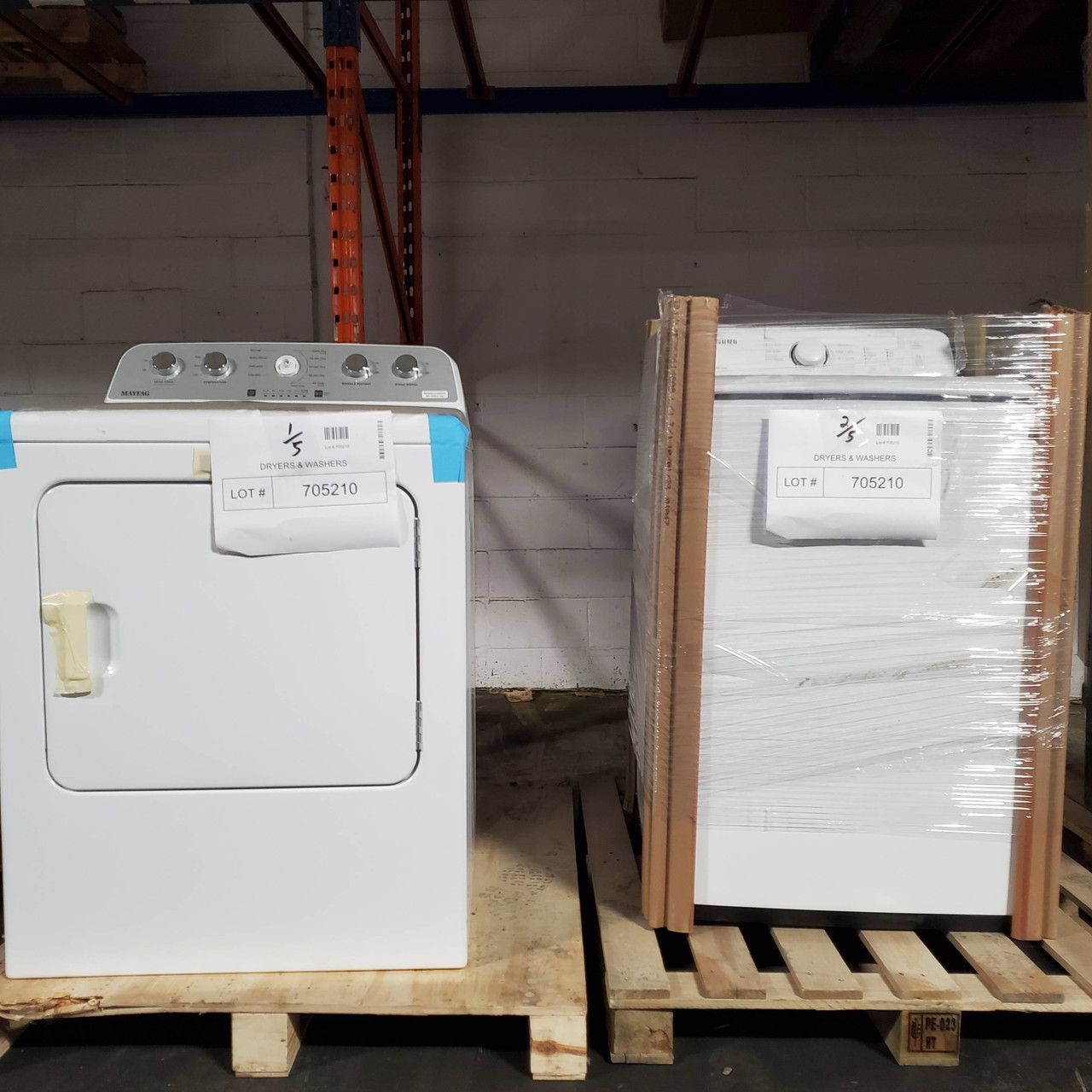 5 units of Dryers & Washers MSRP 7,225 Scratch & Dent (Lot