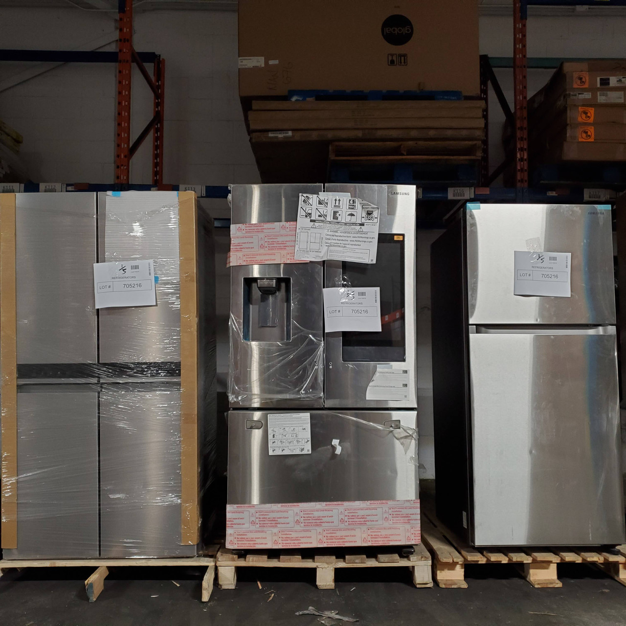 5 units of Refrigerators MSRP 9,225 Scratch & Dent (Lot 705216