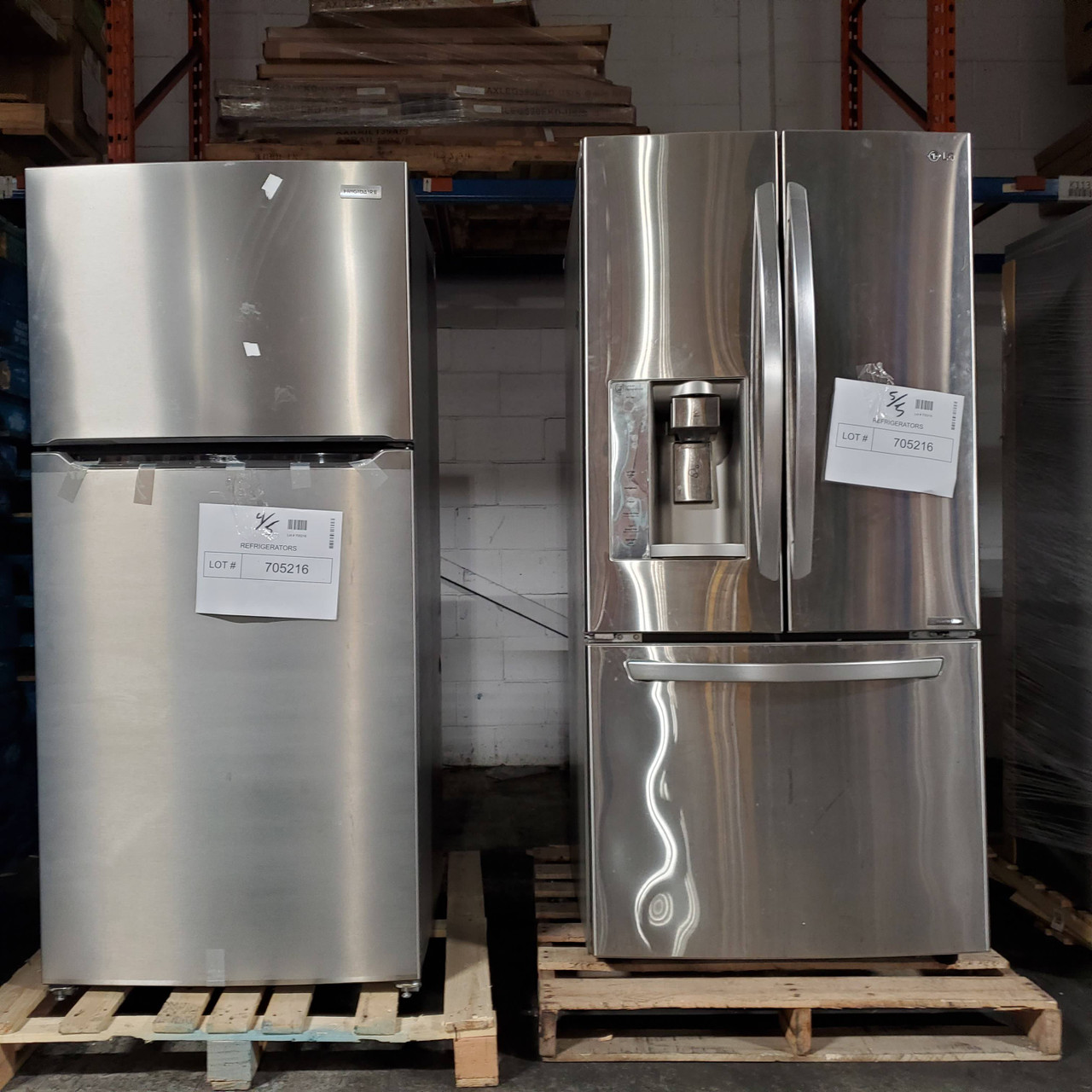 5 units of Refrigerators MSRP 9,225 Scratch & Dent (Lot 705216