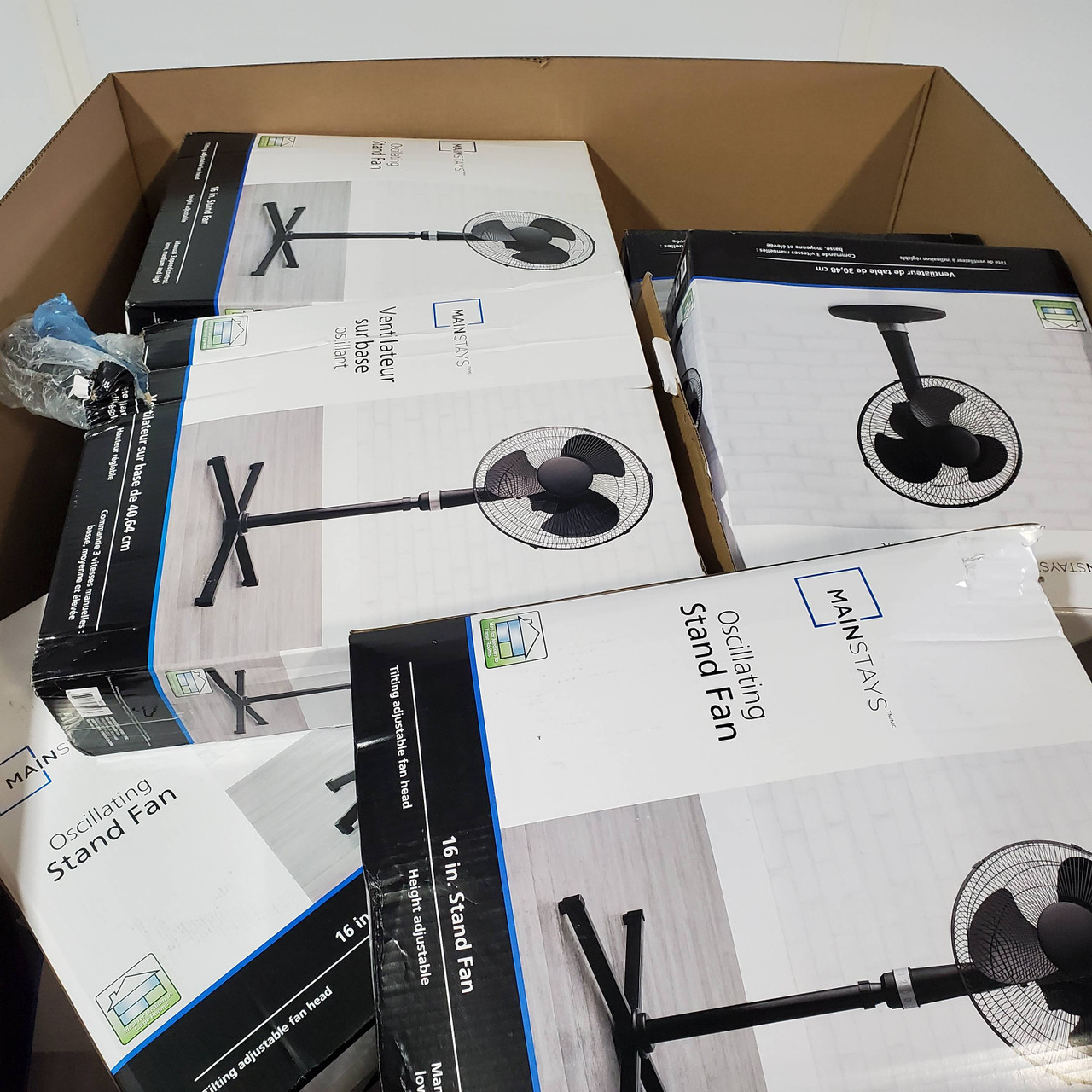 26 units of Mainstays Fans - MSRP $570 - Returns (Lot # 720225)
