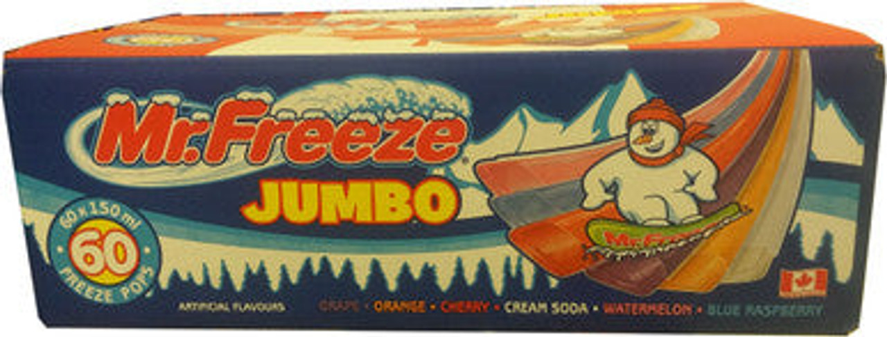 80 units of Mr. Freeze Jumbo Ice Pops, 150ml/5oz., 60 Pack - MSRP $1,158 - Like New (Lot # 720251)