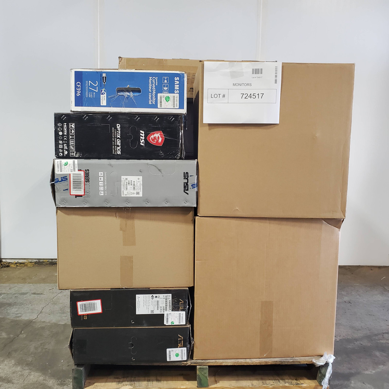 16 units of Monitors - MSRP $4,190 - Salvage (Lot # 724517)