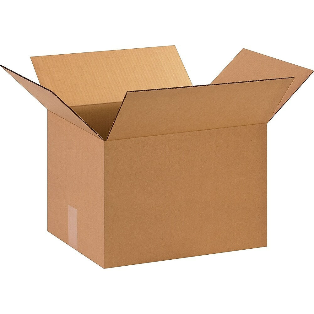 20 units of Staples Corrugated Shipping Box - 15" L x 12" W x 10" H - 25 Pack - MSRP $826 - Like New (Lot # 729923)
