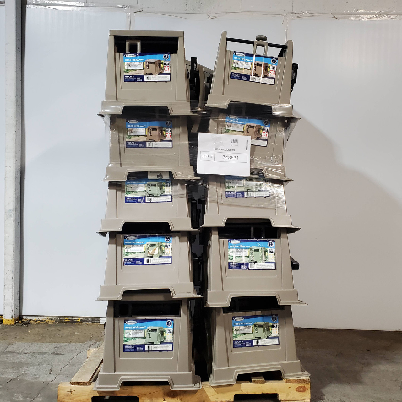 20 units of Suncast 150' Capacity Resin Hose Hideaways MSRP 1,400