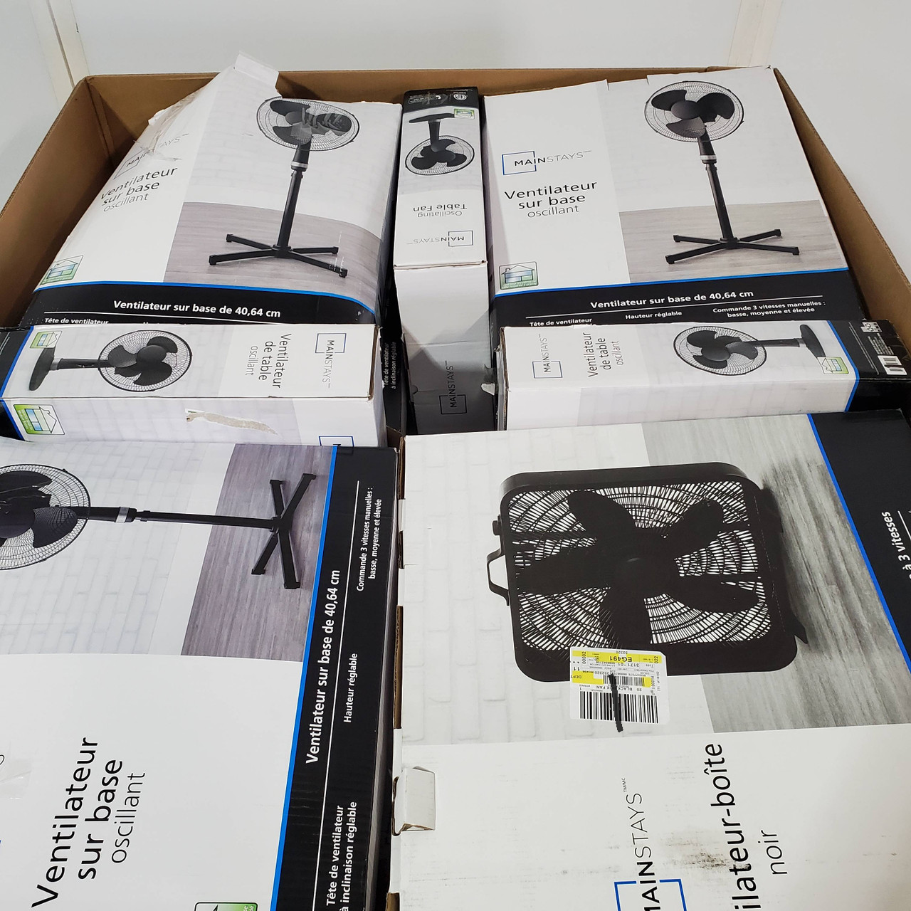 34 units of Mainstays Fans - MSRP $841 - Returns (Lot # 799369)