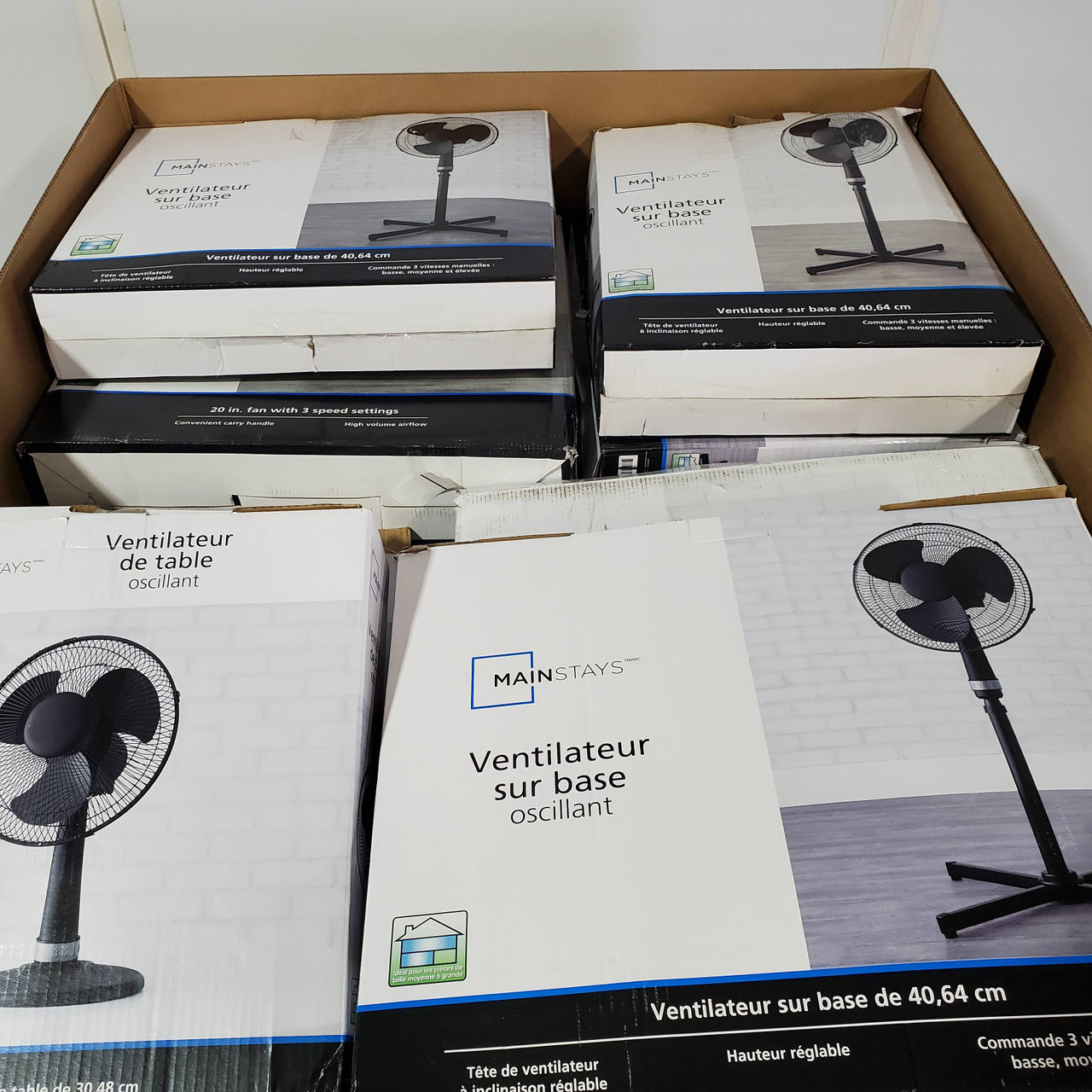 22 units of Mainstays Fans - MSRP $558 - Returns (Lot # 803805)