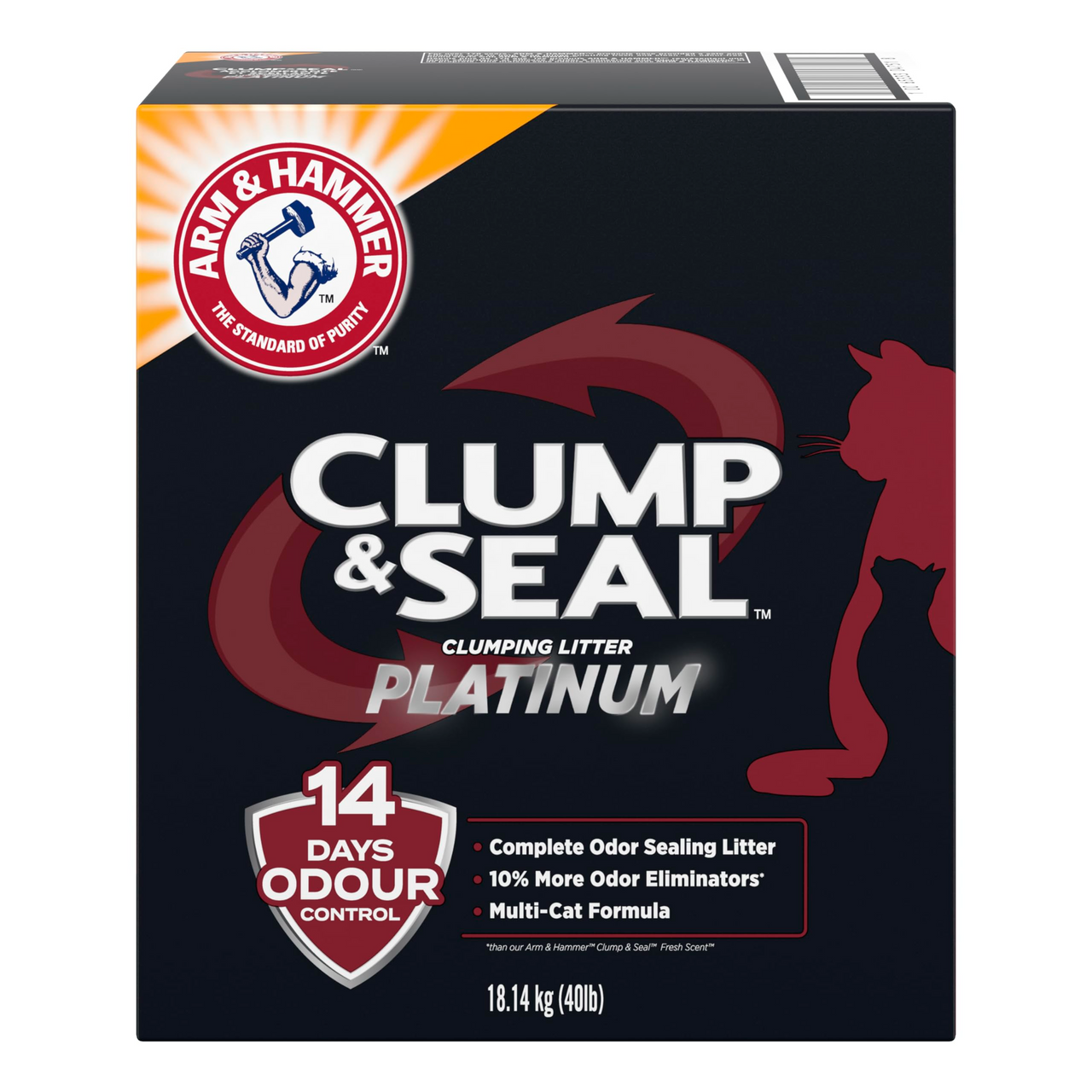 48 units of Arm & Hammer Platinum Cat Litters (18.14kg) - MSRP $4,657 - Like New (Lot # 8015129)