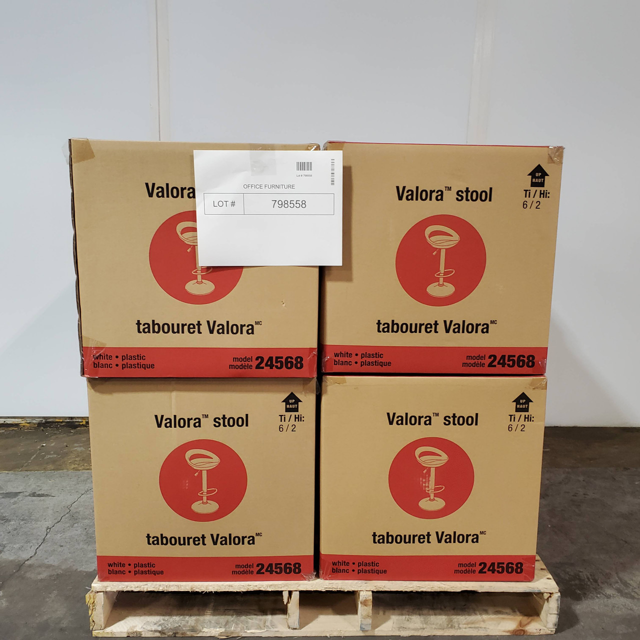 12 units of Staples Valora ABS Stool - MSRP $912 - Like New (Lot # 798558)