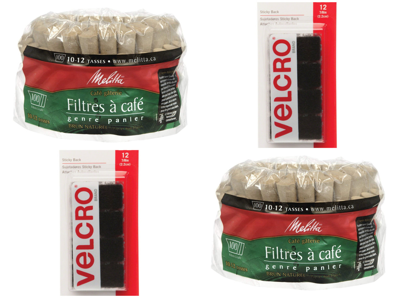 620 units of Velcro Brand  And Melitta Basket Coffee Filters - MSRP $5,648 - Like New (Lot # 8089175)
