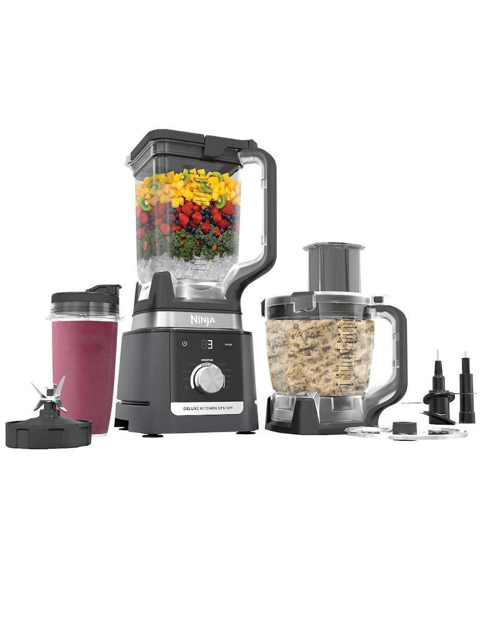 16 Units of Ninja Deluxe Kitchen System with 2.6 L (88-oz.) Pitcher, 9-Cup Processor and Auto-iQ - MSRP $3,200 - Refurbished (Lot # RF815401)