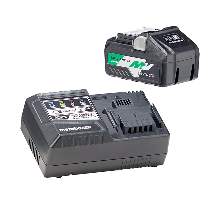 34 units of Metabo HPT MultiVolt Hybrid Li-Ion Battery Charger with Battery - Fast Charging - Built-In USB - LED Light Indicator - MSRP $6,766 - Brand New (Lot # 848527)
