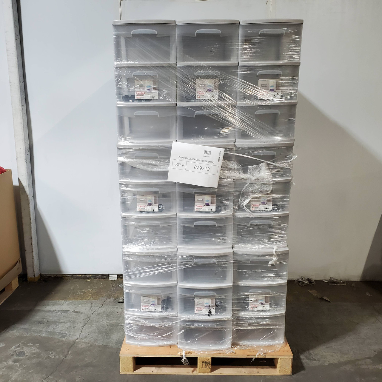 27 units of Sterilite 3 Drawer Cart - Silver - MSRP $620 - Returns (Lot # 879713)