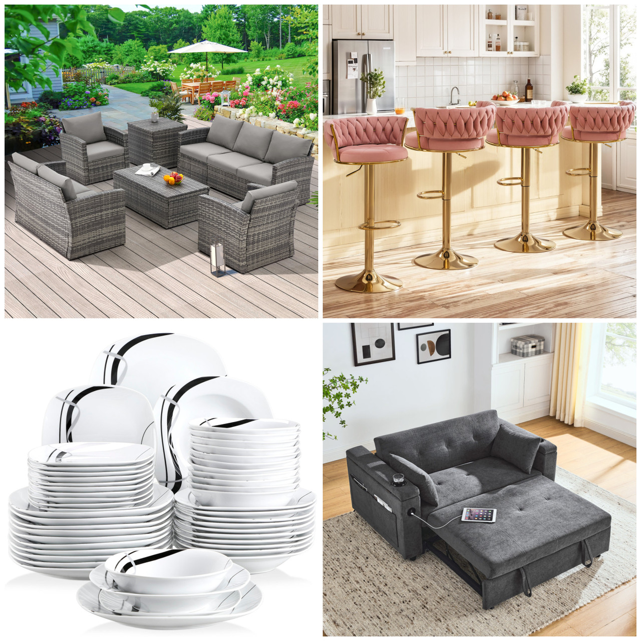 12 units of Furniture (Multi-Box Sets) - MSRP $4,219 - Returns (Lot # 102-881002)