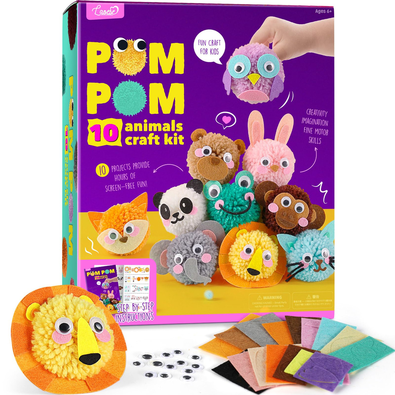 531 units of LAOESE Pom Pom Craft Kits - MSRP $7,429 - Like New (Lot # 898539)