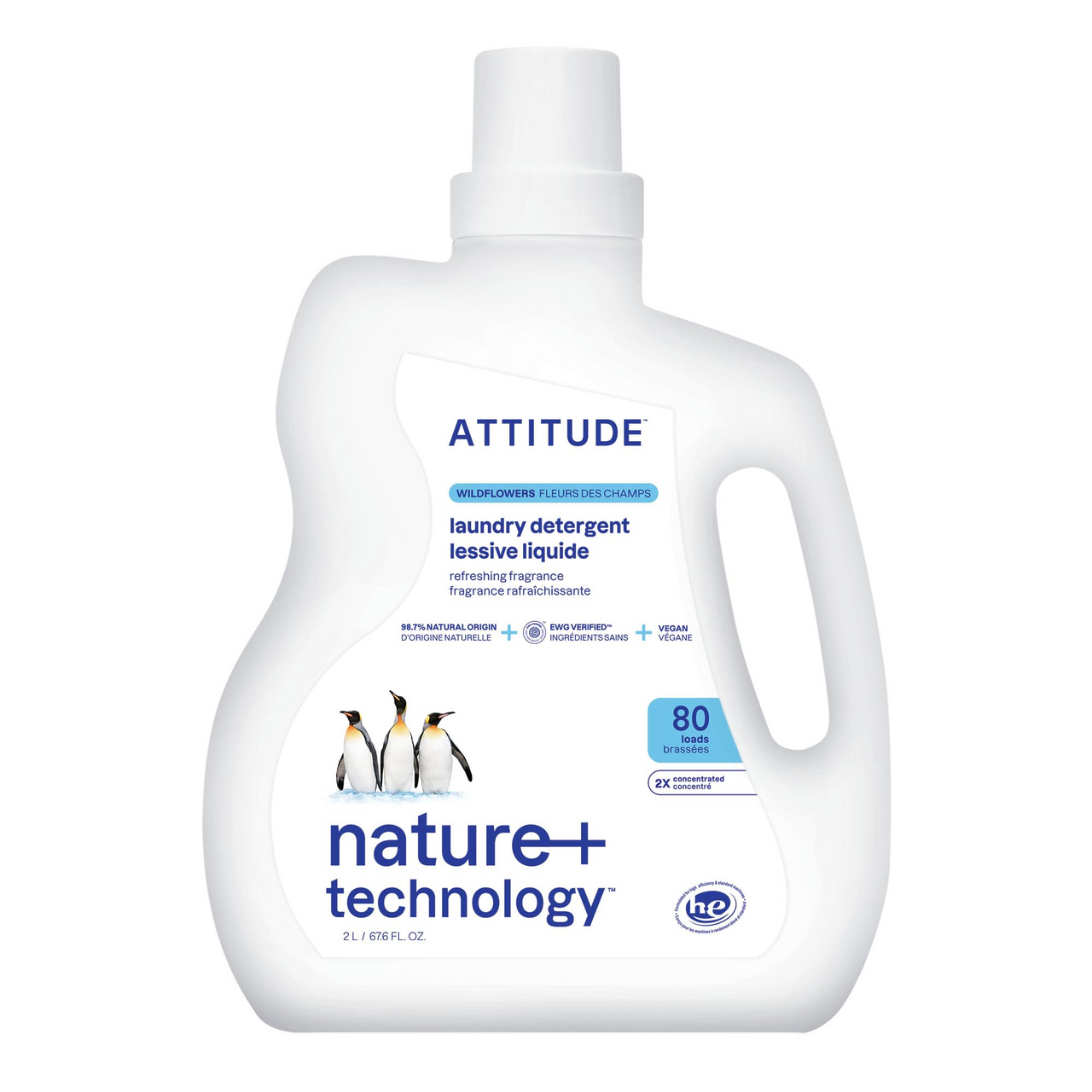 206 units of ATTITUDE Liquid Laundry Detergents (2 Liters) - MSRP $3,088 - Like New (Lot # 908815)