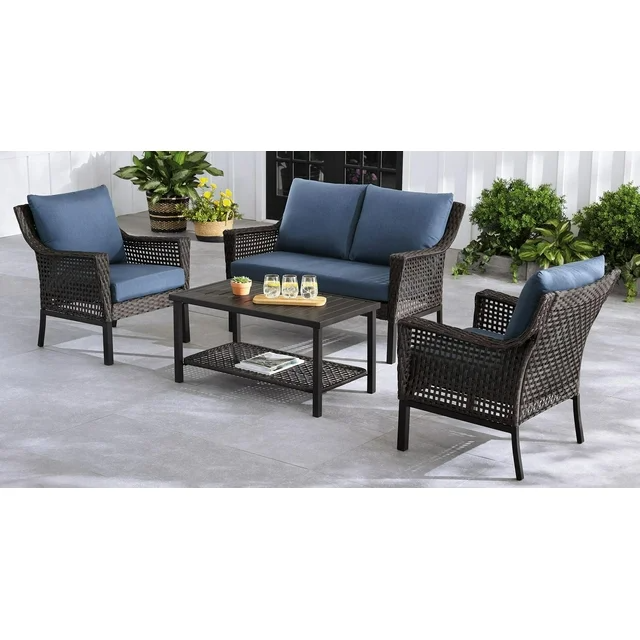 2 units of Hometrends Belmont 4-Piece Patio Conversation Sets - MSRP $1,196 - Like New (Lot # 942014)