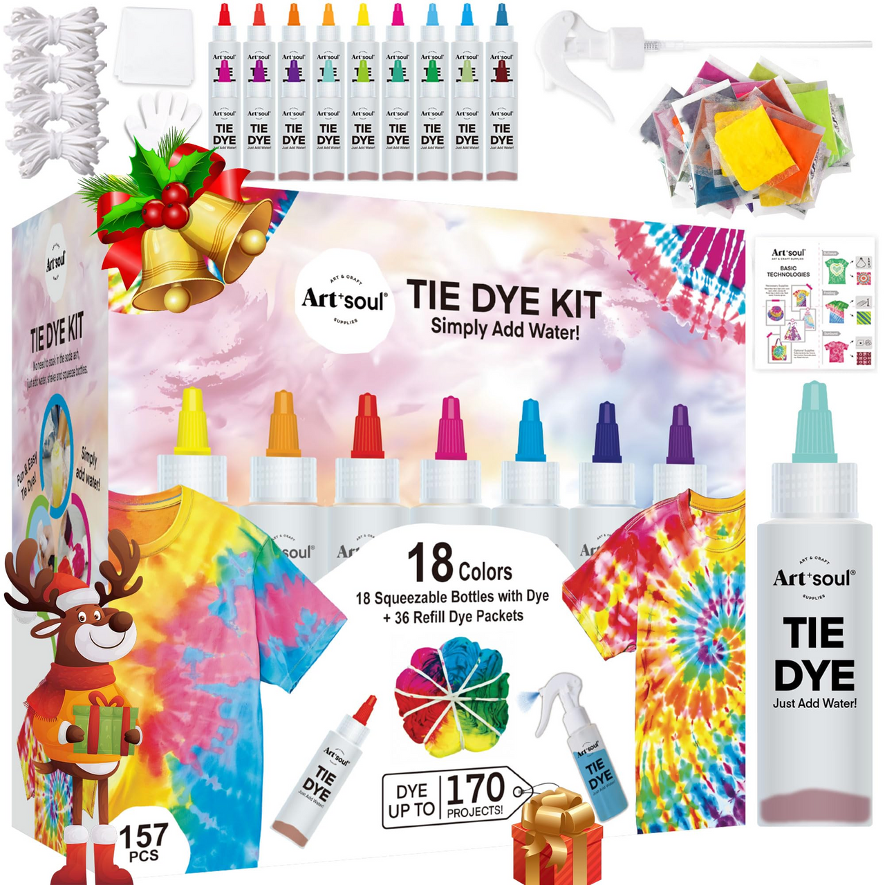 108 units of Art+soul Tie Dye Kits (18 Colors & 32 Colors) - MSRP $2,629 - Like New (Lot # 944810)