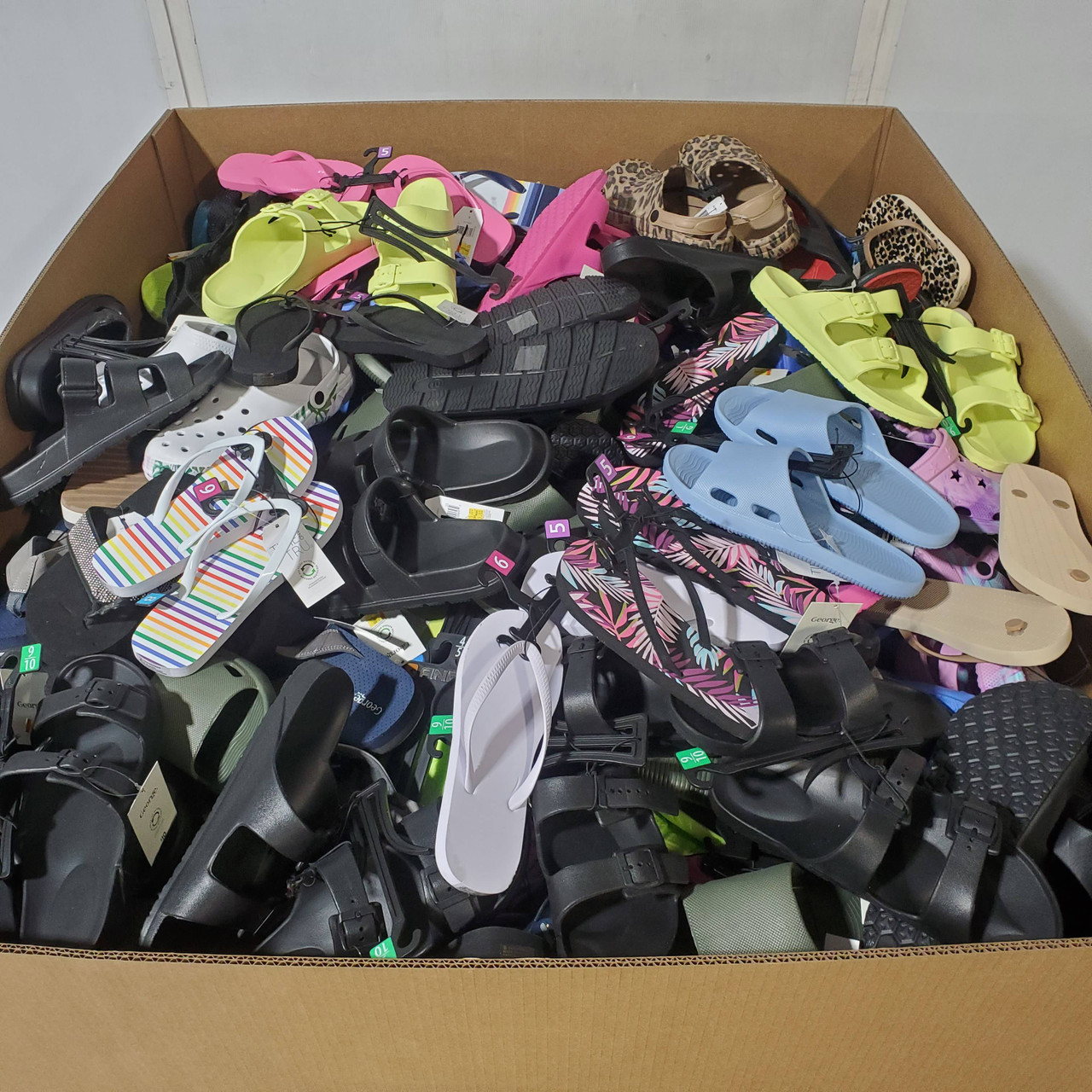 405 units of Sandals (pair) - MSRP $5,071 - Returns (Lot # 961701)