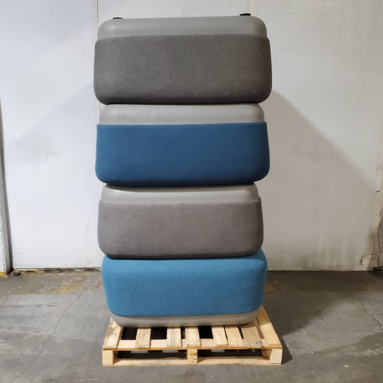 4 Units of Haworth Openest Chick Pouf - Square Fabric Seat (Various Colors) - MSRP $6,000 - Like New (Lot # LK967602)