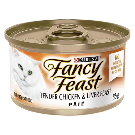 1560 units of Purina Fancy Feast Pate Cat Food 85g Cans - Past Before 26/03/27 - MSRP $1,544 - Like New (Lot # 917615)