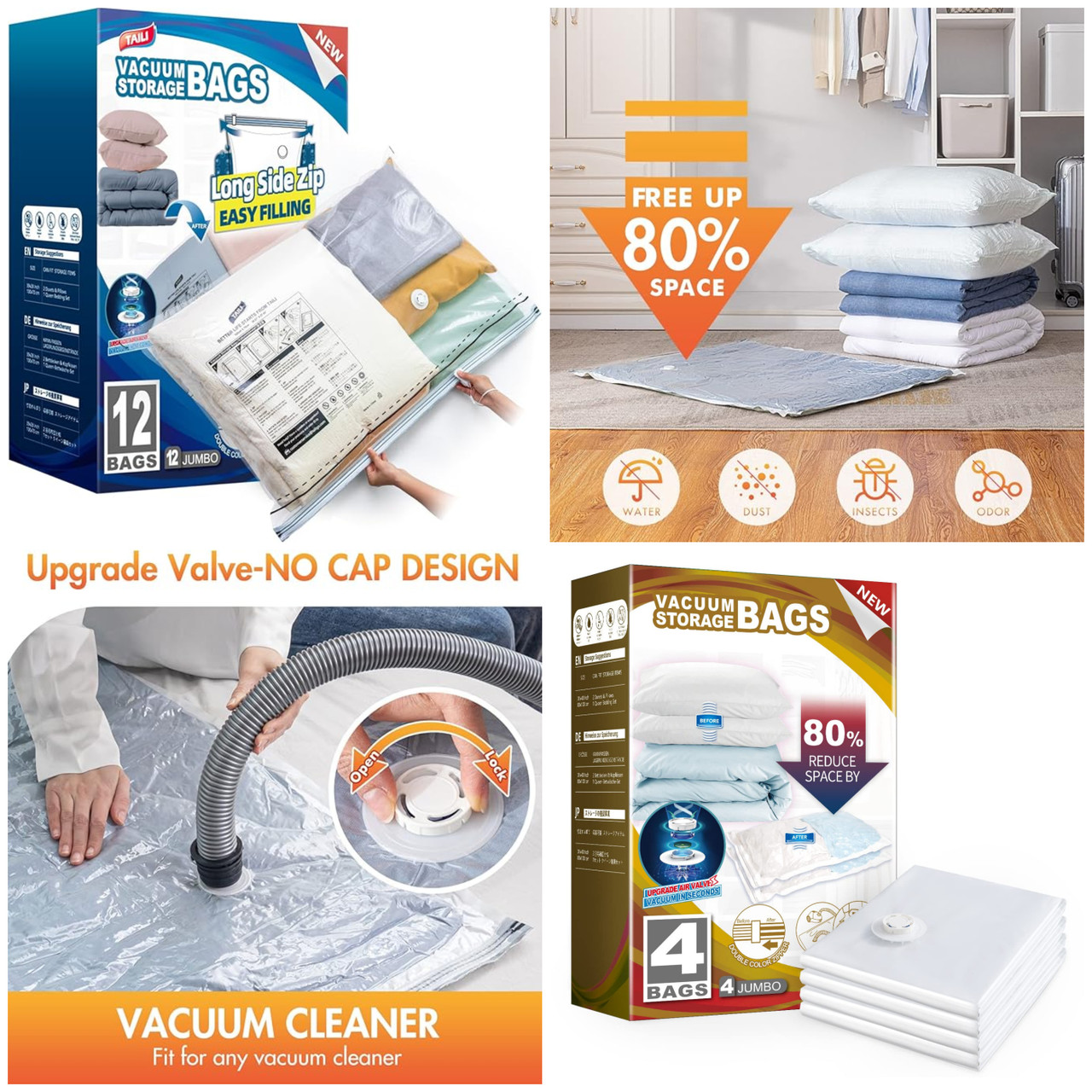 82 units of Taili Vacuum Storage Bags - MSRP $2,891 - Like New (Lot # 913519)