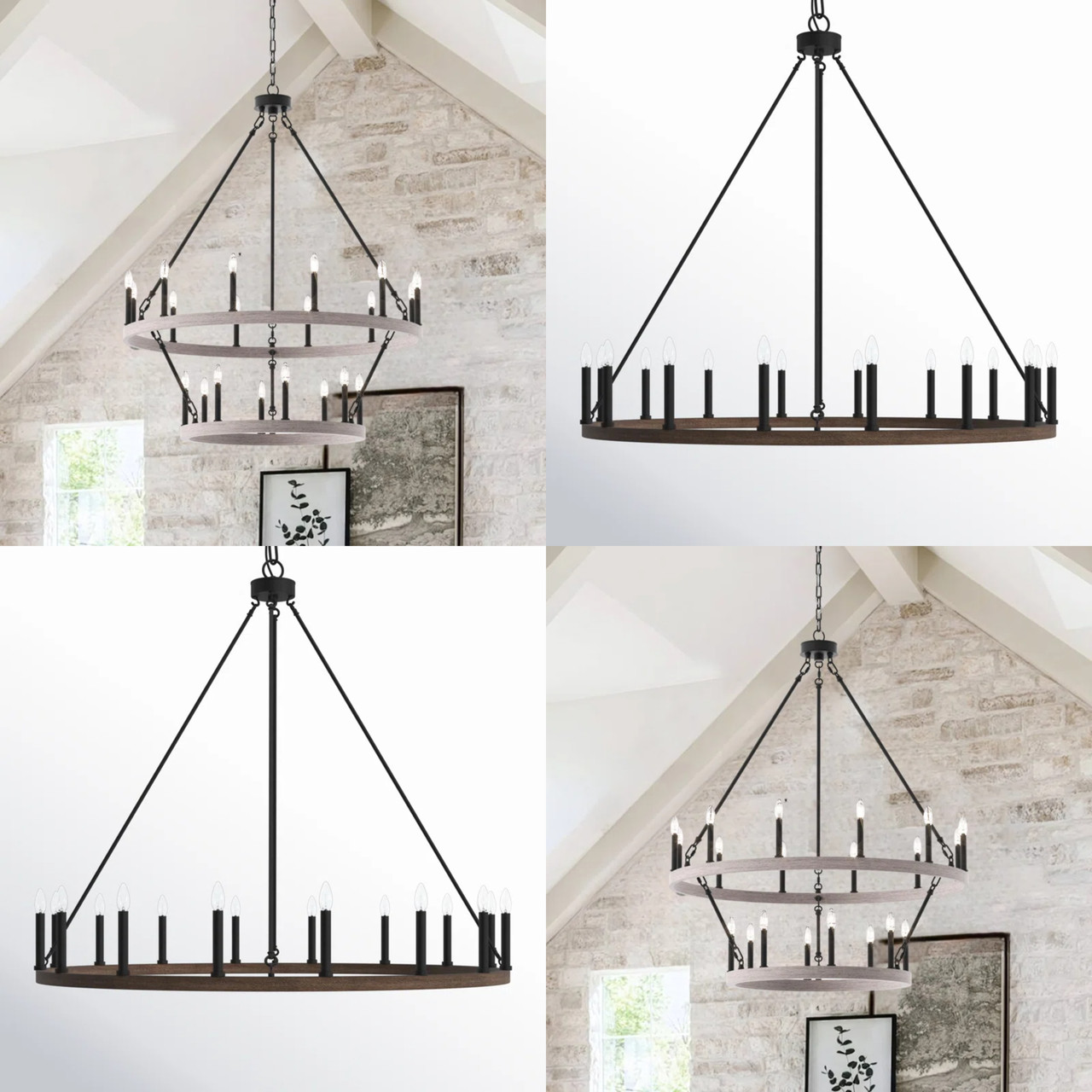 16 units of Wagon Wheel Chandeliers - MSRP $10,240 - Brand New (Lot # 951106)