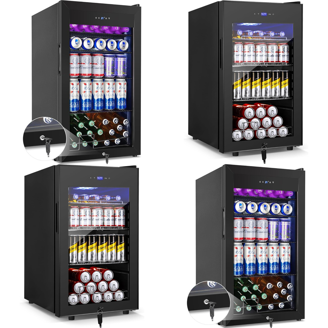 8 units of Beverage Refrigerators for 126 Cans - MSRP $3,200 - Like New (Lot # 981102)