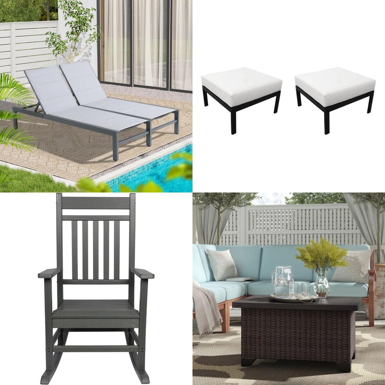 10 units of Patio Furniture - MSRP $4,755 - Like New (Lot # 981109)