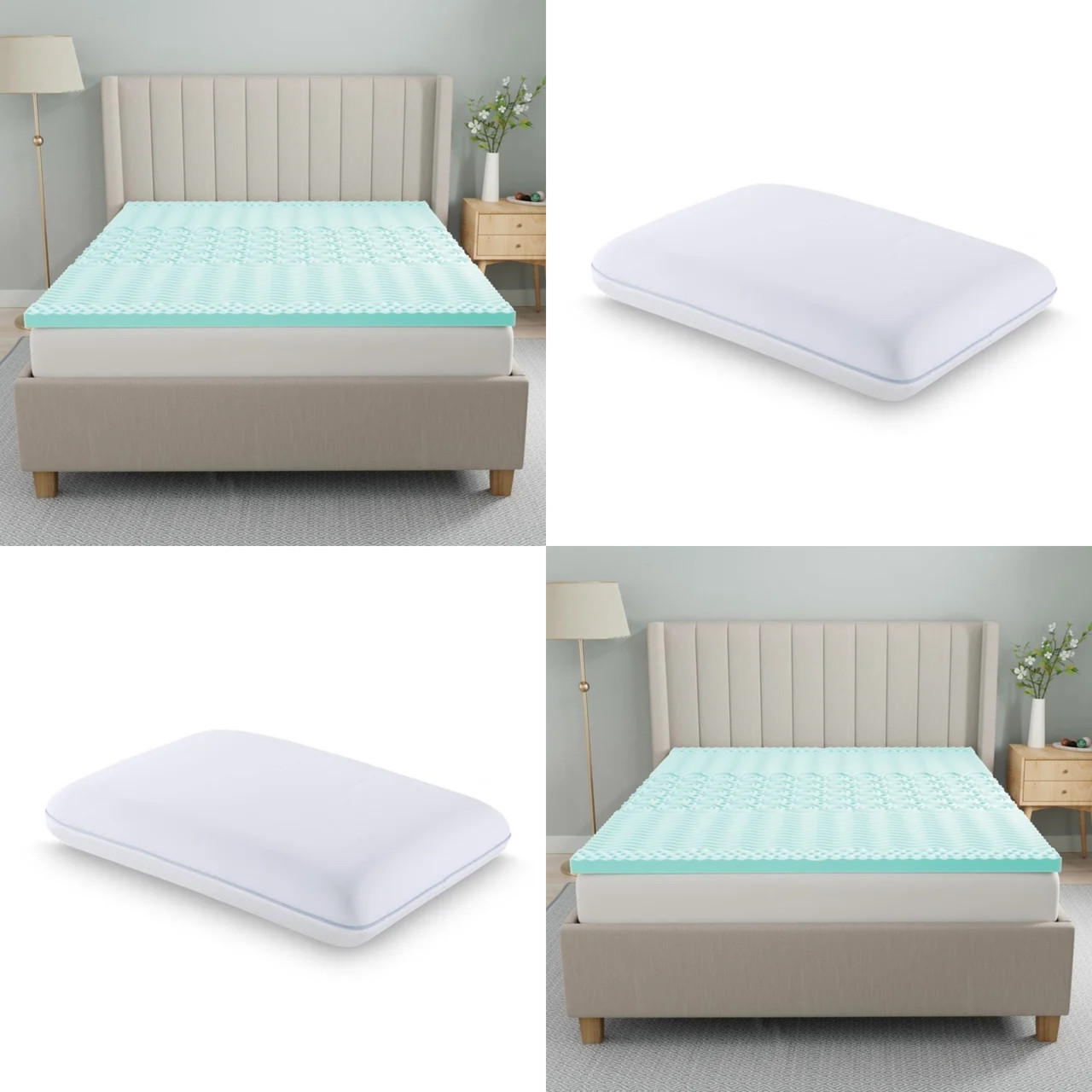 36 units of Dream Serenity Memory Foam Mattress Toppers & Bed Pillows - MSRP $4,319 - Brand New (Lot # 1013402)
