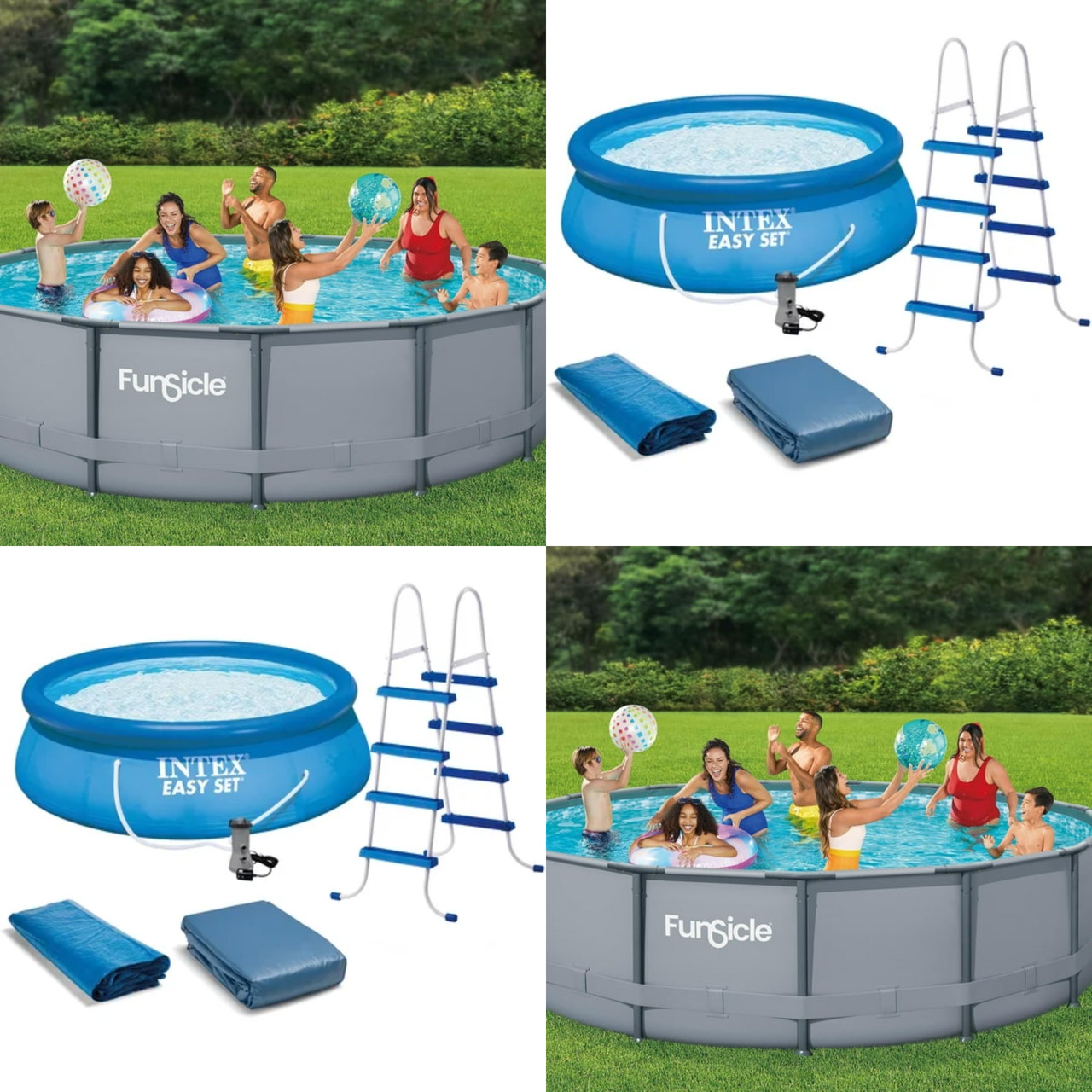 4 units of Funsicle Oasis Pools & Intex Inflatable Pool Set - MSRP $1,894 - Returns (Lot # 1012405)