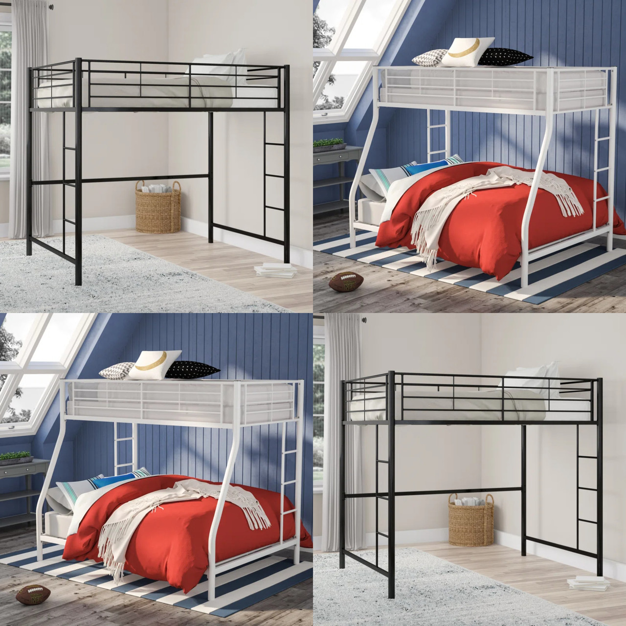 20 units of Elita Kids Loft Beds & Abbey Metal Bunk Beds - White - Full - MSRP $6,413 - Like New (Lot # 999007)