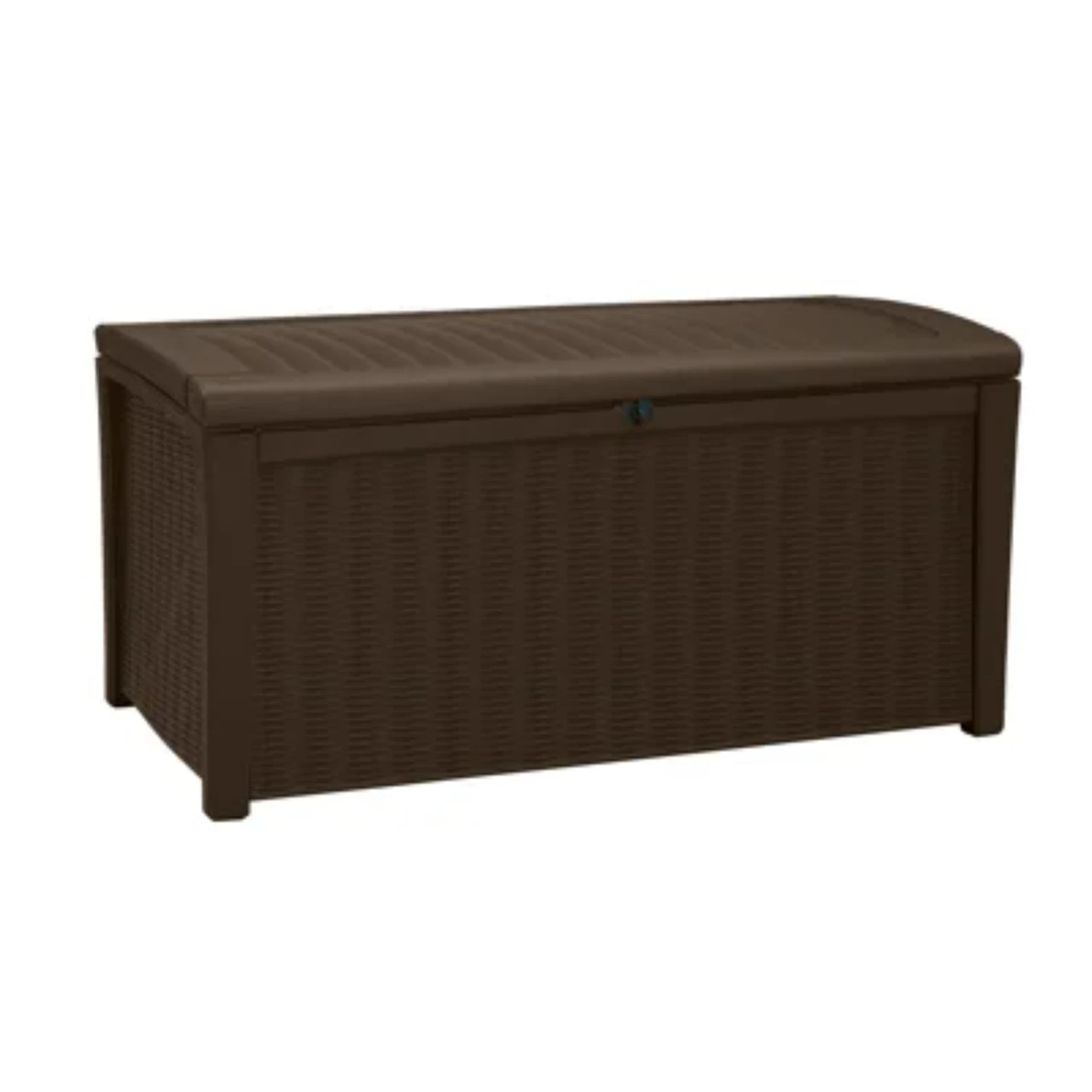 12 Units of Keter 110 Gallon Water Resistant Resin Lockable Deck Box Color: Espresso Brown 17197731 - MSRP $2,088 - Like New (Lot # LK1032601)