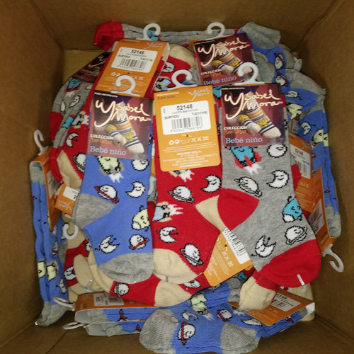 42 Units of Assorted Socks New Born Patterned Size 0 (17/19) - MSRP 294$ - Brand New (Lot # CP5439287)