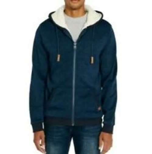 15 Units of Buffalo David Bitton Men's Sherpa Knit Jacket - Small - Blue - MSRP 435$ - Brand New (Lot # CP565209)