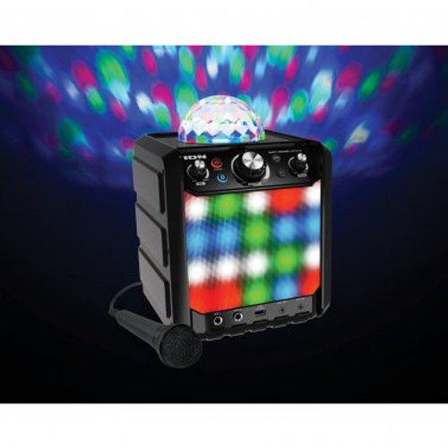 1 Unit of ION Party Rocker Bluetooth Karaoke Speaker with Light Show - MSRP 130$ - Open Box (Lot # CP568301)