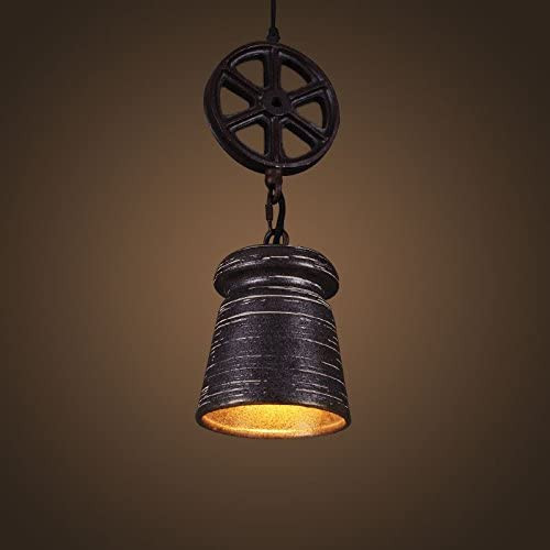 1 Unit of Ceramic Built Black Vintage Pendant Light (DK-E-2048-D1B) - MSRP 155$ - Brand New (Lot # CP572908)