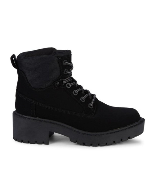 6 Units of Kendall & Kylie Women's Faux Suede Combat Boots - Black - 5.5M - MSRP 240$ - Brand New (Lot # CP575219)