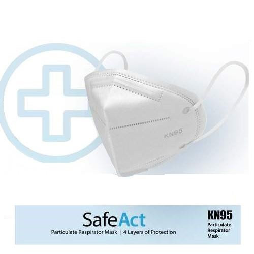 1000 Packs of SafeAct 3 Pieces (3000 Units) of KN95 Particulate Masks (4 layers) - MSRP 5980$ - Brand New (Lot # CP585001)