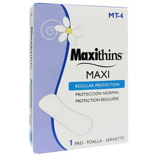 57 Units of Maxithins Maxi Pads - #4 Vending Box - 250 Pack - MSRP 2992$ - Brand New (Lot # CP591301)