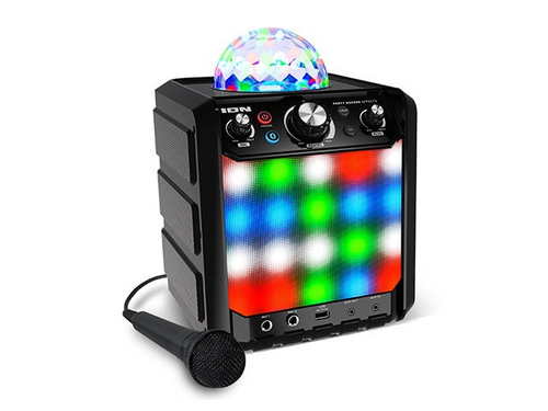 10 Units of ION Audio Party Rocker Effects Black Bluetooth Speaker with Mic - MSRP $1,300 - Refurbished Lot #CP613202)