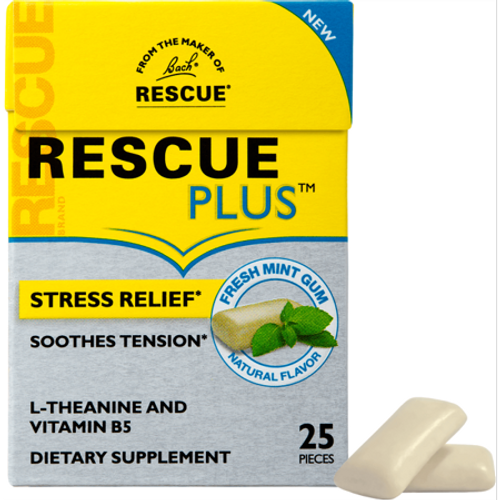 140 Units of Bach - Rescue Plus Stress Relief Gum Fresh Mint - 25 Piece(s) - MSRP $1,259 - Like New (Lot # CP609131)
